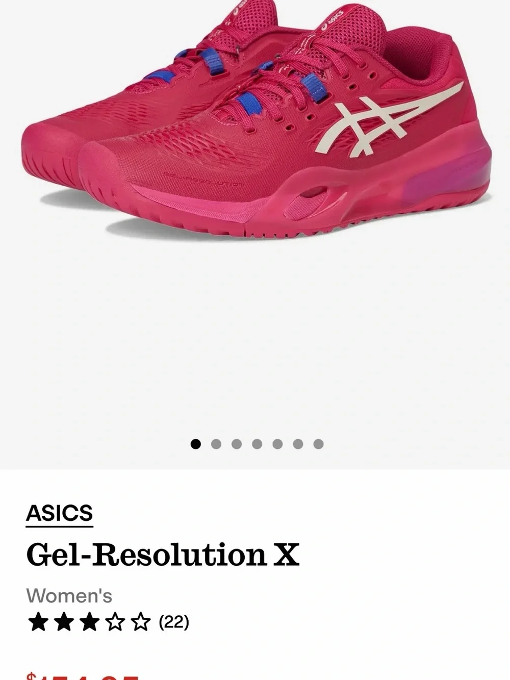 ASICS Gel-Resolution X Women's Tennis Shoes - Hot Pink with Blue Accents